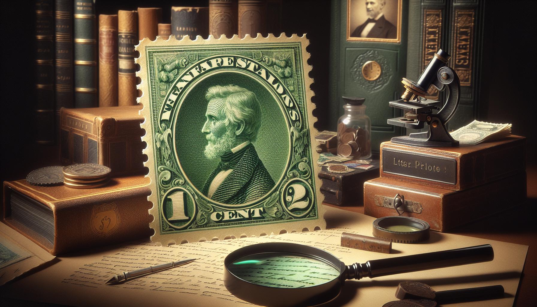 Washington 1 Cent Stamp Green Facing Left Value Explained