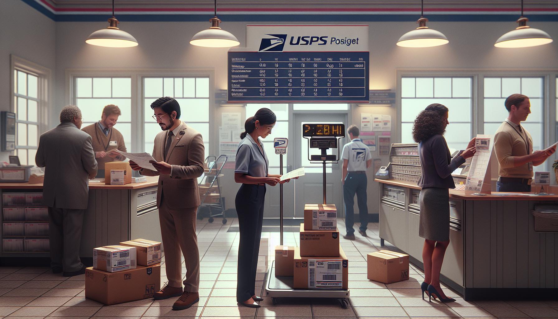 Tracking Changes in USPS Weight Pricing Policies