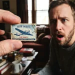 Air Mail Stamp Value: The Hidden Fortune in Your Attic 3 A vintage air mail stamp from a rare stamp collection