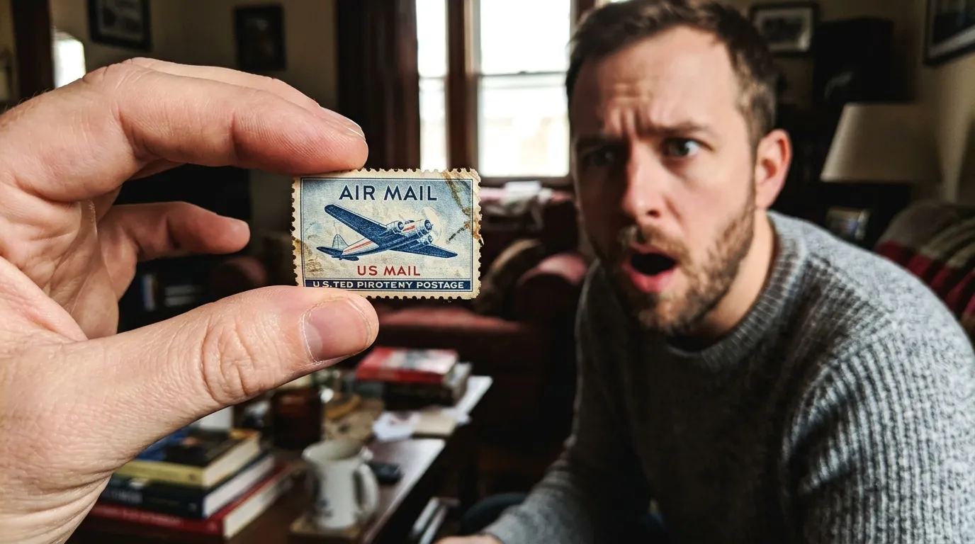 Air Mail Stamp Value: The Hidden Fortune in Your Attic 2 A vintage air mail stamp from a rare stamp collection