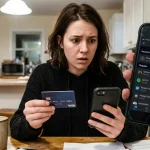 Platba CENT_US Squareup zobrazená na bankovním výpisu vedle kreditní karty