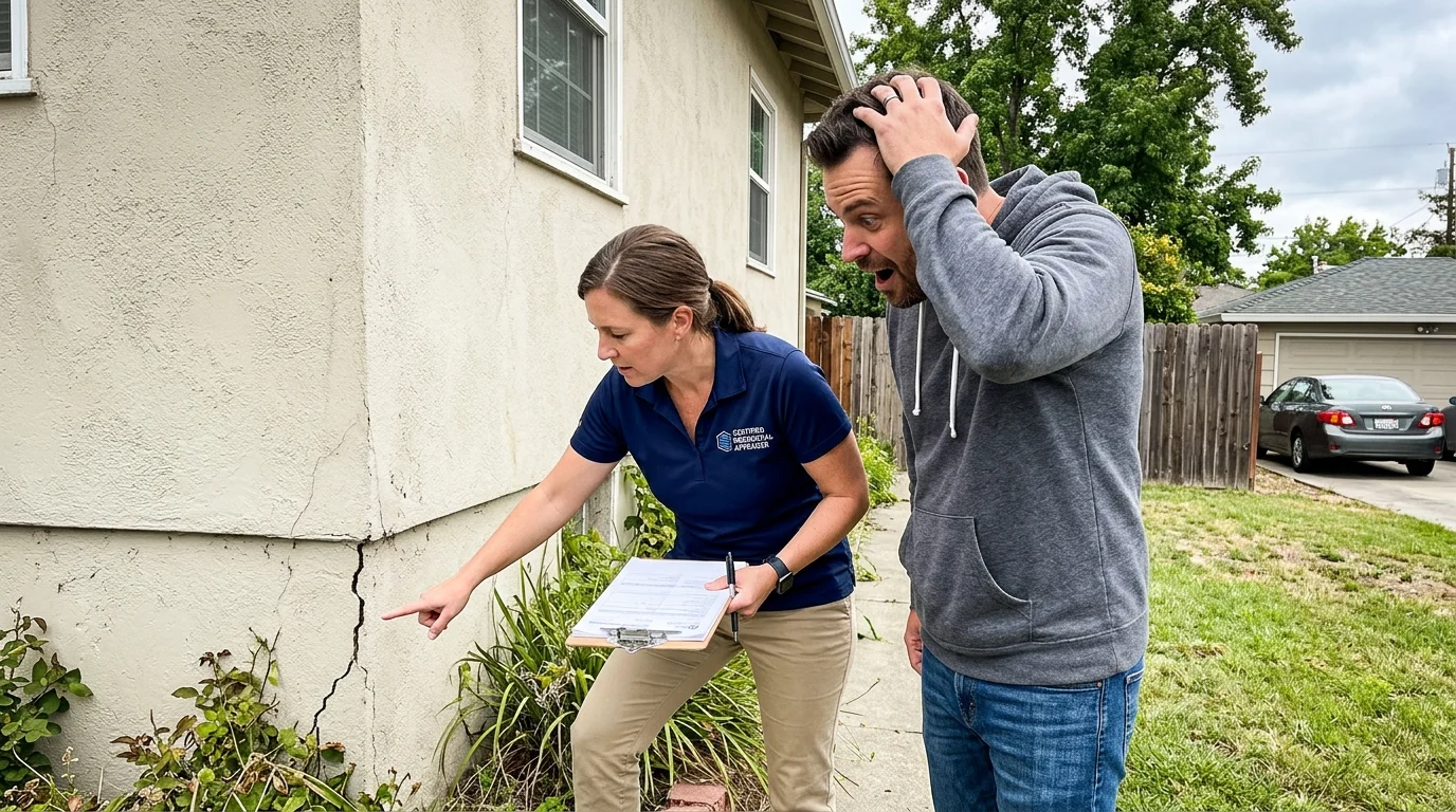 Certified House Appraisal Near Me: The 2026 UAD 3.6 Checklist 2 A certified residential appraiser evaluating a home exterior