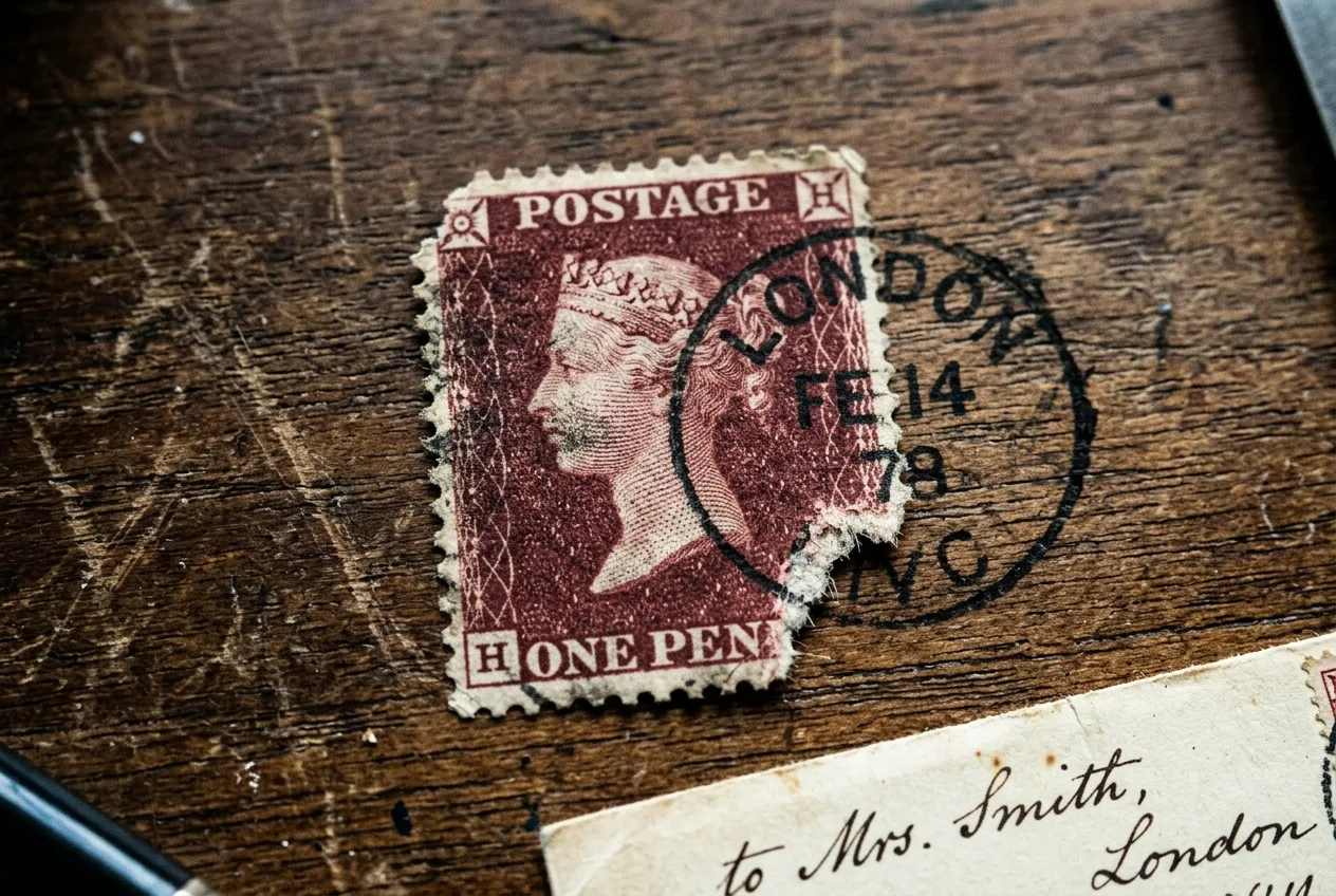 Will a Small Tear Ruin Your Stamp? (The Honest Truth on Value) 3 Close up of an older stamp with a small tear and fault