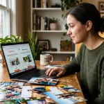 How do you find photo to gave printed for 2,cent & Save 9 Woman searching online for how do you find photo to gave printed for 2 cent