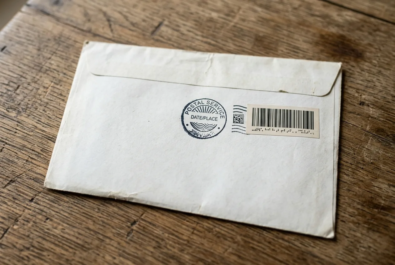 Where Was Canadian Postal Stamp Number 6104086 Mailed From? (The Shocking Truth) 3 Comparison between a real Canadian postmark and an EIN barcode on a letter