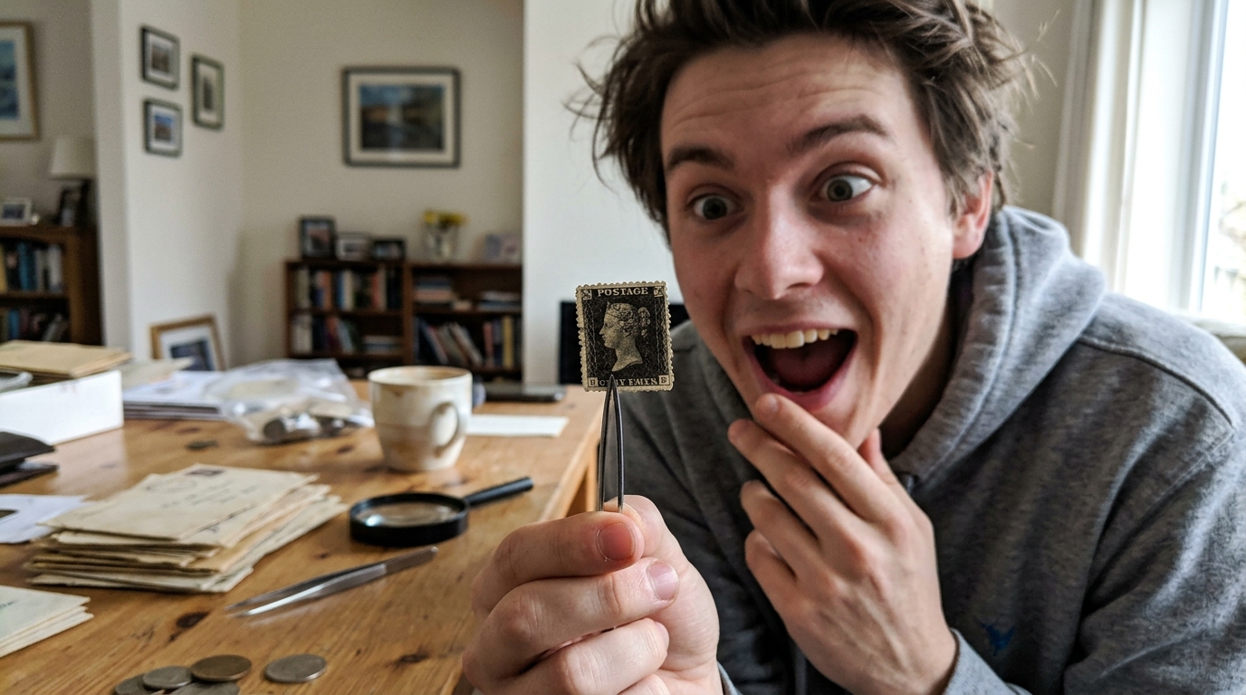 Rare Million Dollar Stamps: Why These Pieces of Paper Are Worth a Fortune 2 A close-up view of a highly valuable rare stamp being examined with a magnifying glass