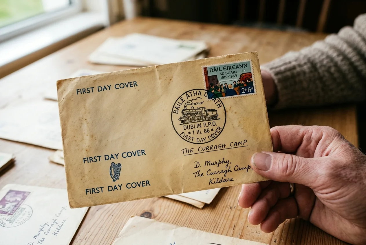 Why Your An Post First Day Issues Might Be Worth More Than You Think (2024 Valuation) 3 Close up of a rare pictorial postmark on an Irish first day cover