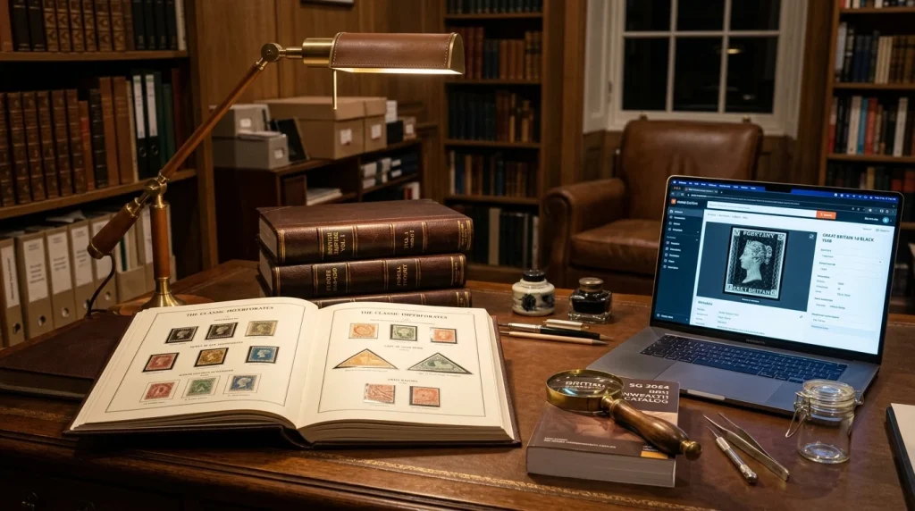 Stamp Collectors Website Guide: Top Communities & Tools | Stampostage 24 Stamp collectors website and digital philately tools (AI Generated Image)